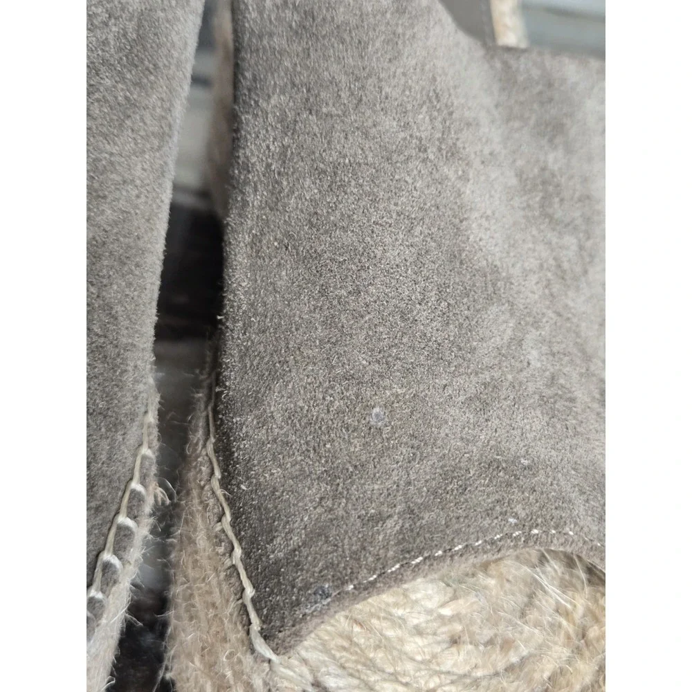Marc Fisher Olive Green Multi Suede‎ Nelly Espadrille Platform Shoes 6.5